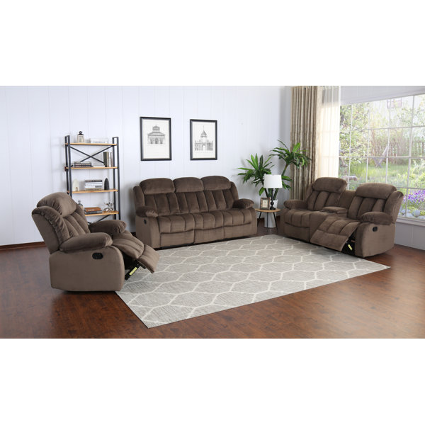Sunset Trading Teddy Bear Reclining 3 Piece Living Room Set & Reviews